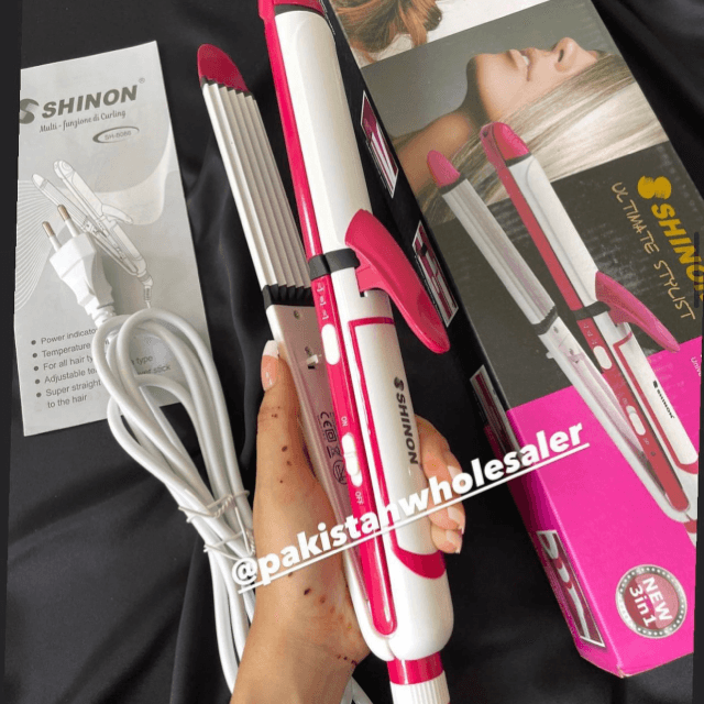 Shinon 3 in 1 Crimper + Straightener + Curler