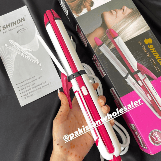 Shinon 3 in 1 Crimper + Straightener + Curler