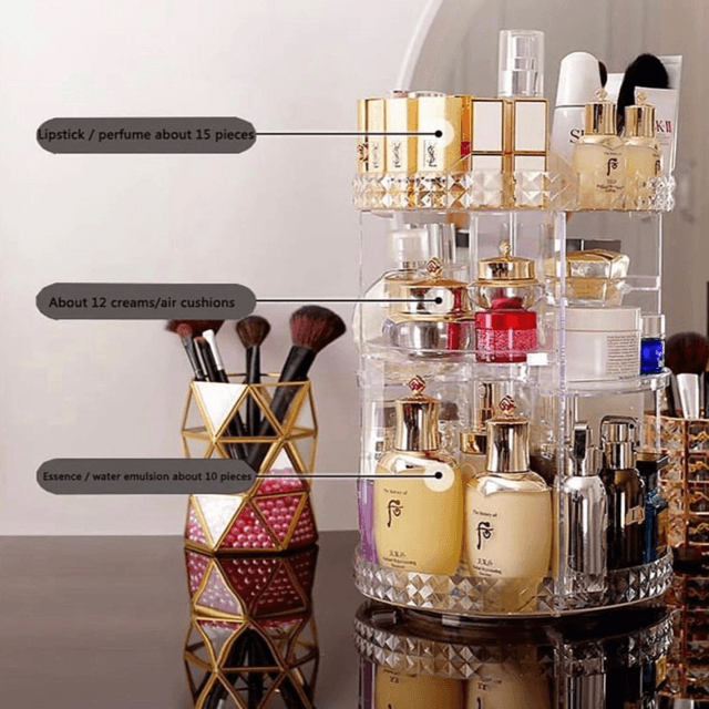 360 Degree Rotating Makeup Organiser