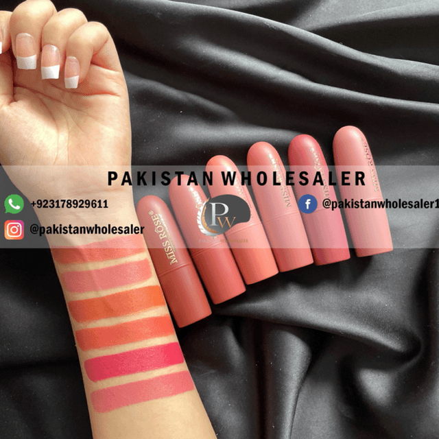 Miss Rose Pack of 6 Bullet Nude Lipsticks Set