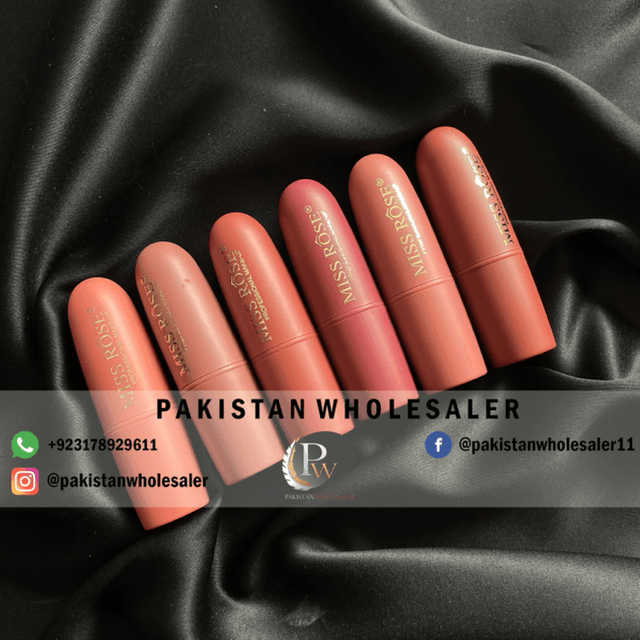 Miss Rose Pack of 6 Bullet Nude Lipsticks Set