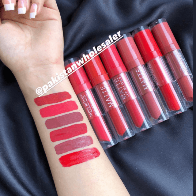 Miss Rose Pack of 6 Matte Reddish Liquid Lipsticks