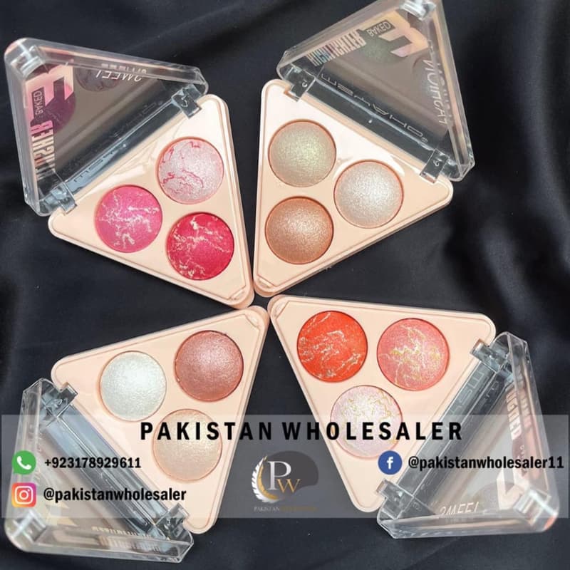MSYAHOO 3 in 1 Blush and Highlighter Palette