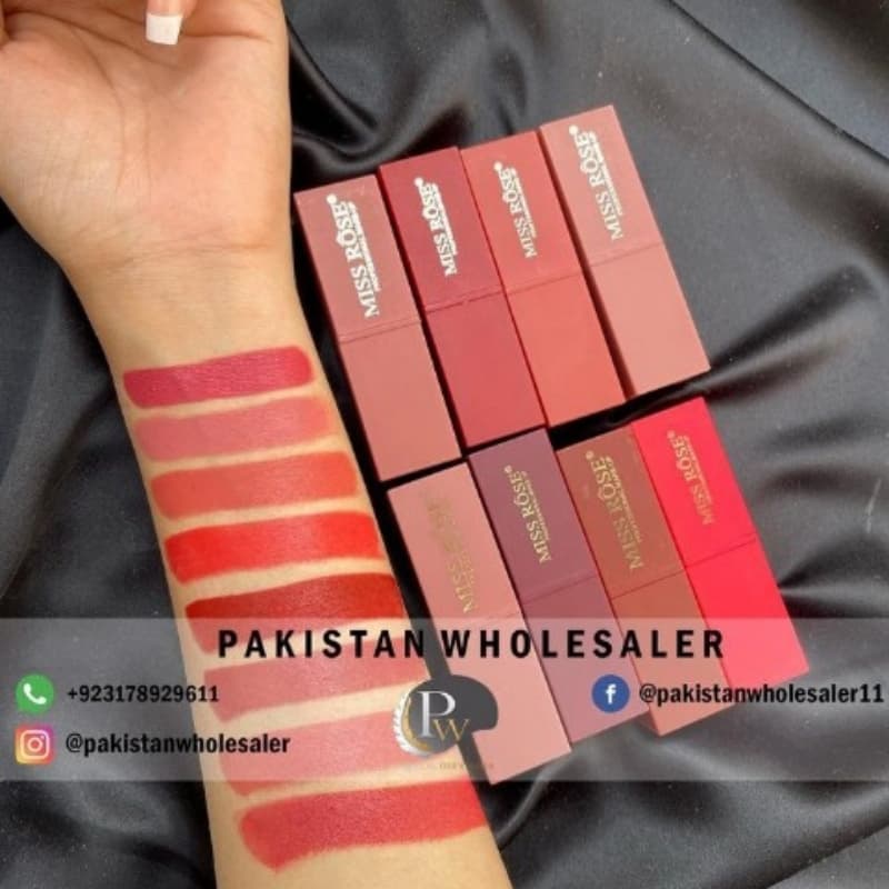 Miss Rose Pack of 8 Vit E Lipsticks